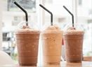 Chocolate Frappe and Frappuccino on wood table