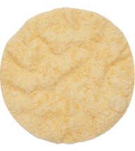 One poppadom isolated on white background shot from above