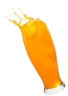 Couple soft drink splashing out of glass isolated on white background.